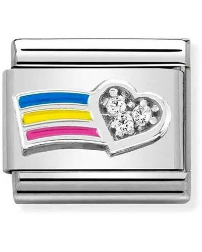 Nomination Rainbow Heart Charm 330321/01 - Multicolour