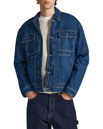 Pepe Jeans Young Reclaim Trucker Jacket - Blue
