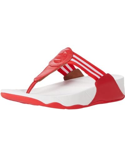 Fitflop Tm Walkstar S Toe Post Sandals 7 Uk Red