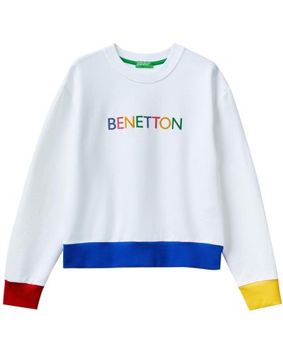 Benetton Masche G/C M/L 3J68D104C Sweatshirt - Blau