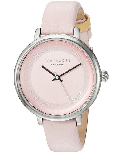 Ted Baker Analogue Japanese Quartz Watch With Leather Strap 10031533 - Multicolour