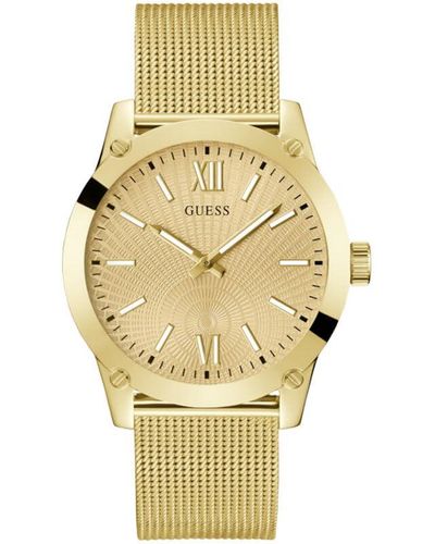 Guess Uhr Armbanduhr Crescent GW0629G2 Edelstahl Gold - Weiß