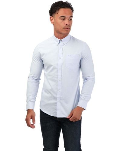 Ben Sherman Long Sleeve Oxford Shirt - White