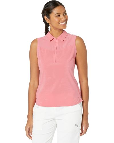 PUMA Harding ärmelloses Poloshirt Golfshirt - Pink