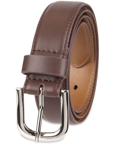 Amazon Essentials Casual Skinny Jean Belt With Single Prong Buckle - Brown