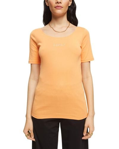 Esprit 013ee1k341 T-Shirt - Arancione