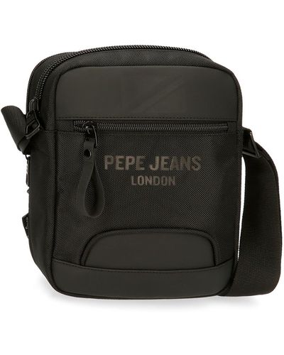 Pepe Jeans Bromley Shoulder Bag Black 17x22x7.5cm Polyester