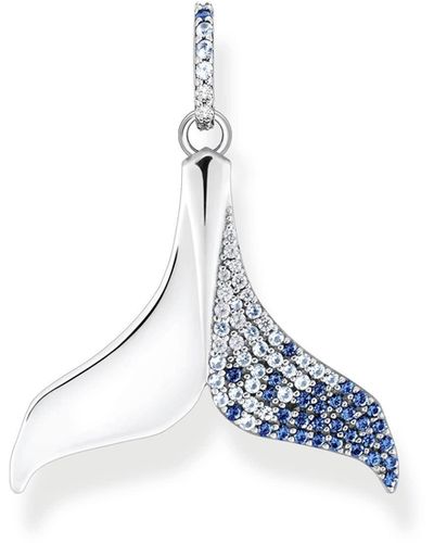 Thomas Sabo Pendant Tail Fin With Blue Stones 925 Sterling Silver