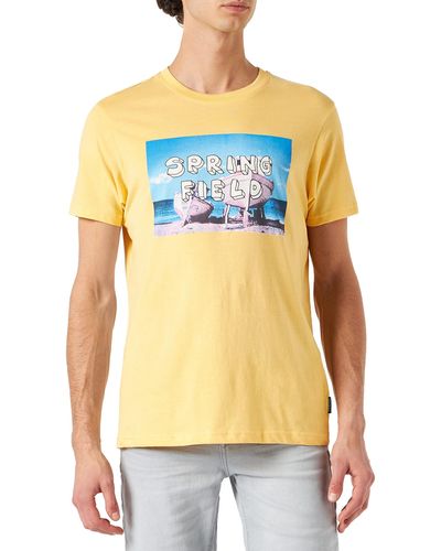 Springfield Camiseta Logo Spf Barcas para Hombre - Amarillo