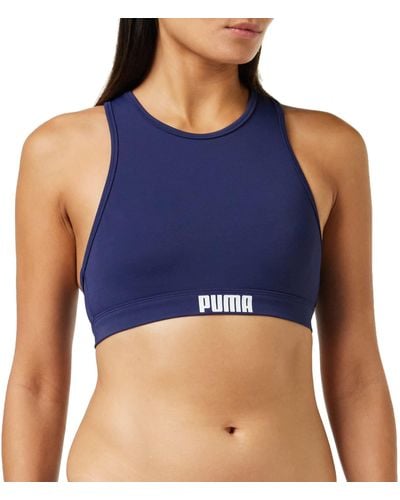 PUMA Racerback Swim Top Haut de Bikini - Bleu