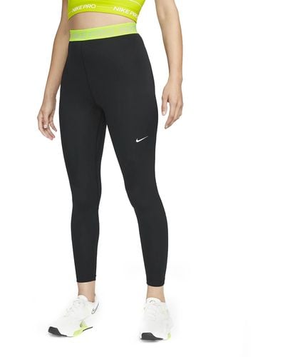 Nike Da0483-015 W Np 365 Tight 7/8 Hi Rise legging Zwart/volt/wit