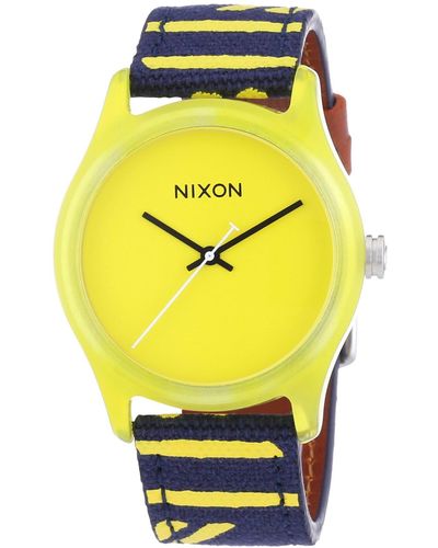 Nixon Armbanduhr Analog Quarz Leder A402250-00 - Gelb