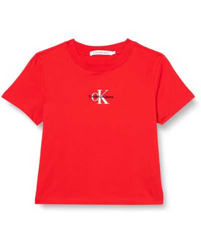 Calvin Klein Short-sleeve T-shirt Crew Neck - Red