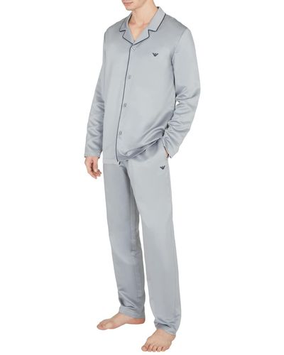 Emporio Armani Satin Deluxe Pajamas - Grau