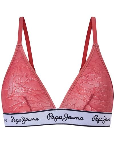 Pepe Jeans Mesh Bh - Rood