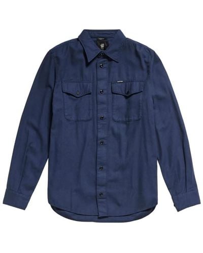 G-Star RAW Marine Slim Shirt para Hombre - Azul