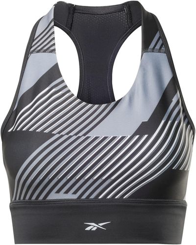 Reebok Running All Over Print Sport-BH - Schwarz