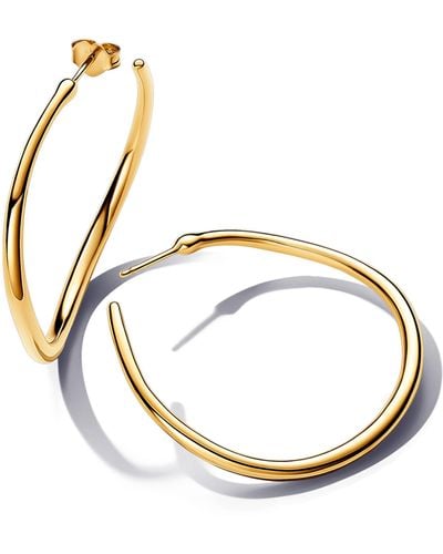 PANDORA Essence 14k Gold-plated Hoop Earrings - Metallic