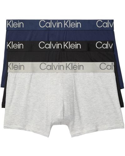 Calvin Klein Ultra Soft Modern Modal 3-pack Trunk - Blue