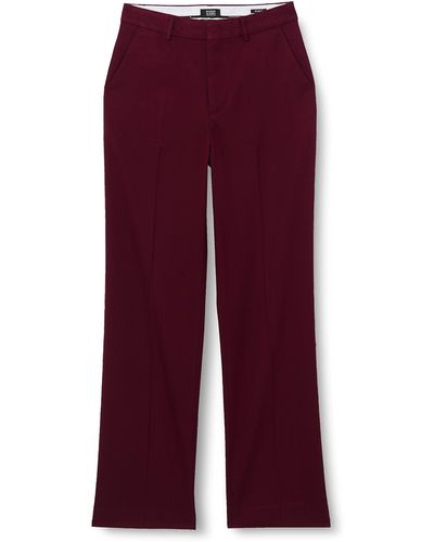 Scotch & Soda Maison Hailey-High Rise Straight Leg Trousers Hose - Lila