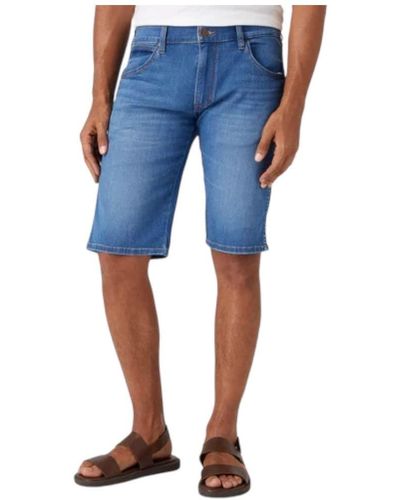Wrangler Classic Denim Shorts With Straight - Blue