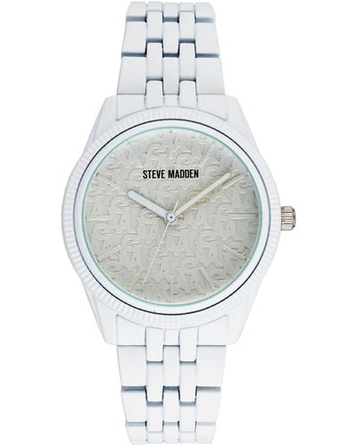 Steve Madden Rubberized Bracelet Watch - Gray