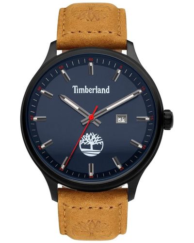 Timberland Analoog Kwarts Horloge Met Lederen Armband Tdwgb2102202 - Blauw