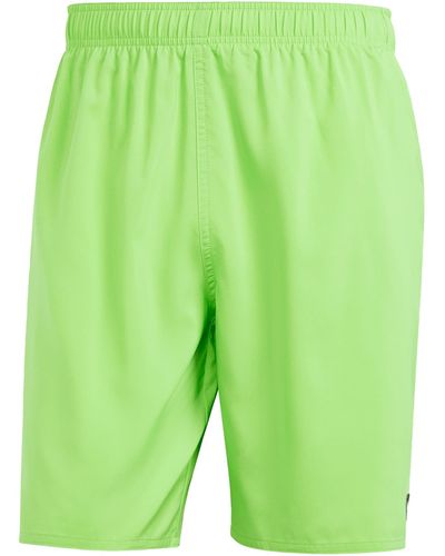 adidas Solid CLX Classic-Length Swim Shorts Bañador para Hombre - Verde