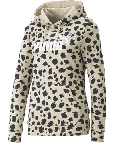 PUMA Sweatshirt "Essentials+ Animal Hoodie Damen" - Grau
