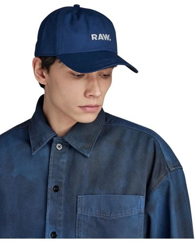 G-Star RAW Avernus Raw Artwork Baseball Cap Accessoires Voor - Blauw