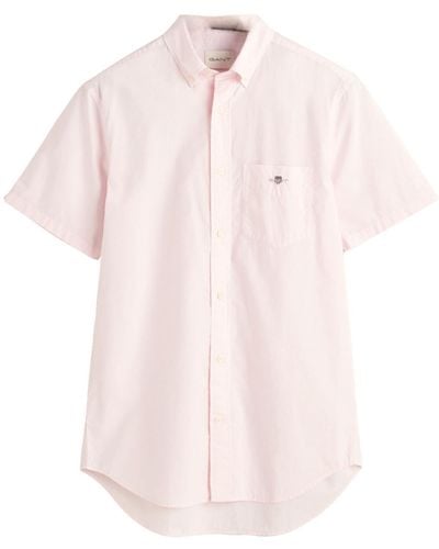 GANT Reg Poplin Ss Shirt Reg Poplin Ss Shirt - Pink