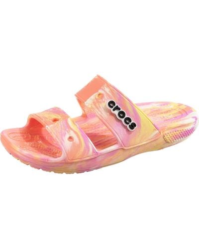 Crocs™ And Classic Two-strap Slide Sandals - Zwart