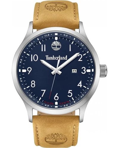 Timberland Analog Quartz Watch With Leather Strap Tdouf0000305 - Blue