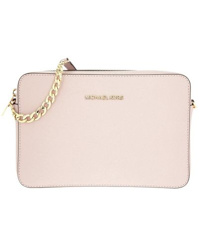 Michael Kors Jet Set Crossbodytas Met Kettinghengsel - Roze