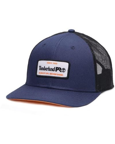 Timberland A.d.n.d. Trucker Cap With Lightweight Logo - Blue