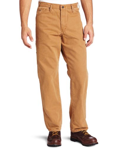 Dickies Relaxed Fit Sanded Duck Carpenter Jeans - Braun