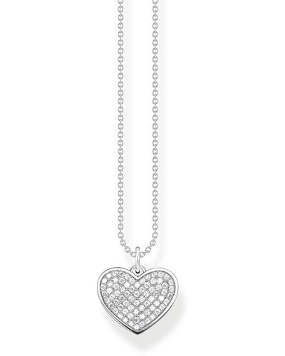 Thomas Sabo Necklace Heart 925 Sterling Silver Ke2127-051-14-l45v - Multicolour