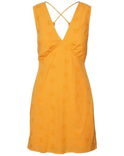 Vero Moda Vmmaja Sl Mini Dess Wvn Dress - Orange