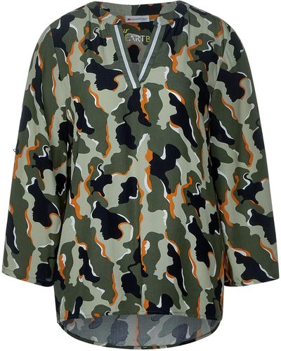 Street One Bluse mit Camouflage Shady Olive 42 - Grün