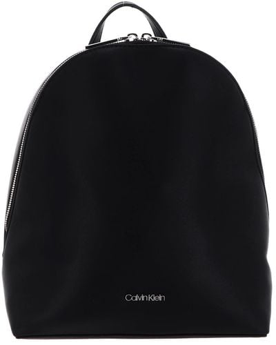 Calvin Klein Mujer Mochila Ck Must Round Backpack Small Pequeña - Negro