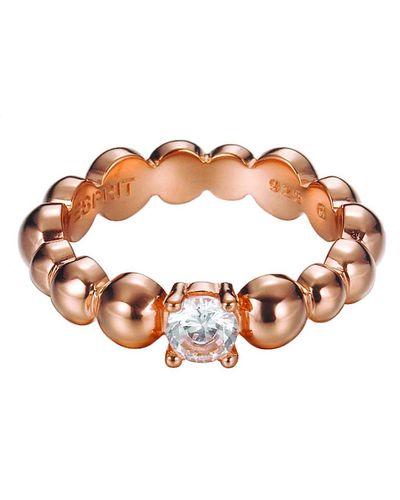 Esprit Jewels -Ring 925 Sterling Silber Solo pellet rose Gr. 53 - Mehrfarbig