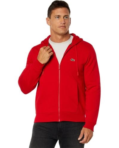 Lacoste Jersey T-shirt Hoodie - Red