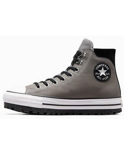 Converse As City Trek Wp Boot Lea Sneakers Grijs - Bruin