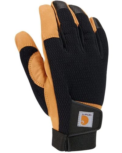 Carhartt Synthetic Leather High Dexterity Touch Sensitive Secure Cuff Glove - Blue