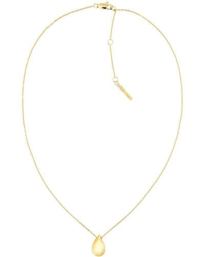 Calvin Klein Collar para Mujer,Oro,Talla Única - Blanco