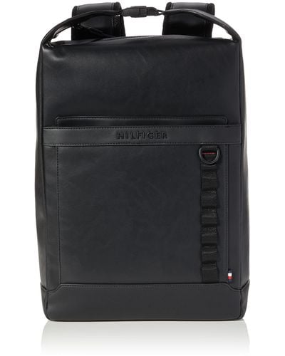 Tommy Hilfiger Sustainable Pu Compact Backpack - Black