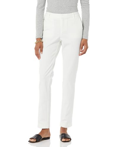 Amazon Essentials Pantalon Jambe Droite Longue Bi-Extensible - Blanc