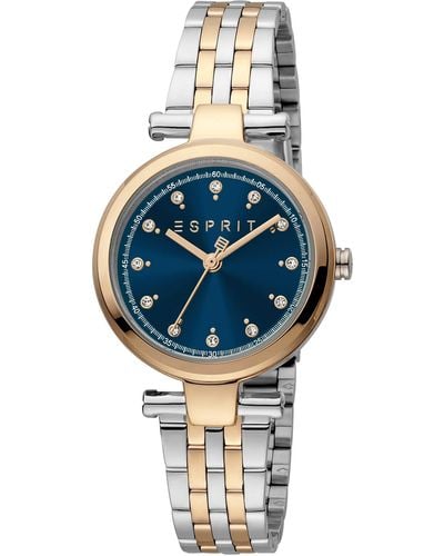 Esprit Casual Horloge Es1l281m1125 - Blauw