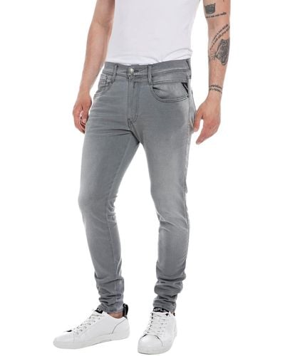 Replay Jeans Bronny Slim-Fit Recycled Hyperflex mit Stretch - Schwarz