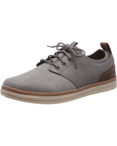 Skechers Heston Rogic Mens Lace Up Shoes Men's Casual Shoes In Grey